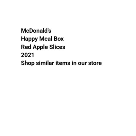 McDonalds Happy Meal Box Red Apple Slices 2021 Collect Ephemera Hobby Fast Food - Picture 2 of 7